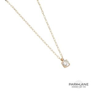 Park Lane Veil Gold Necklace with Square CZ Pendant | New